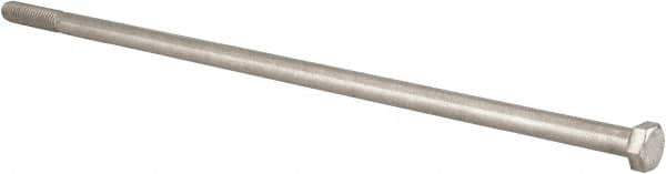 Value Collection - 3/8-16 UNC, 12" Length Under Head Hex Head Cap Screw - Partially Threaded, Grade 18-8 Stainless Steel, Uncoated, 9/16" Hex - Apex Tool & Supply