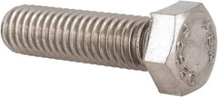 Value Collection - 3/8-16 UNC, 1-3/8" Length Under Head Hex Head Cap Screw - Partially Threaded, Grade 18-8 Stainless Steel, Uncoated, 9/16" Hex - Apex Tool & Supply
