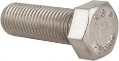 Value Collection - 7/16-20 UNF, 1-1/4" Length Under Head Hex Head Cap Screw - Partially Threaded, Grade 18-8 Stainless Steel, Uncoated, 5/8" Hex - Apex Tool & Supply