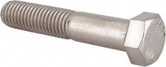 Value Collection - 9/16-12 UNC, 3" Length Under Head Hex Head Cap Screw - Partially Threaded, Grade 18-8 Stainless Steel, Uncoated, 13/16" Hex - Apex Tool & Supply