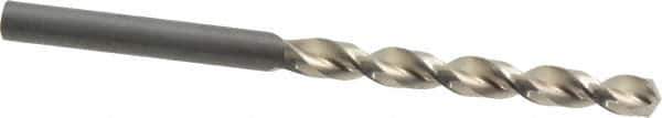 Guhring - #5 130° High Speed Steel Jobber Drill - Bright Finish, Right Hand Cut, Parabolic Flute, Straight Shank, 3-3/8" OAL, Standard Point - Apex Tool & Supply