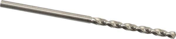 Guhring - #43 130° High Speed Steel Jobber Drill - Bright Finish, Right Hand Cut, Parabolic Flute, Straight Shank, 2-3/32" OAL, Standard Point - Apex Tool & Supply