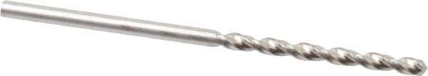 Guhring - #46 130° High Speed Steel Jobber Drill - Bright Finish, Right Hand Cut, Parabolic Flute, Straight Shank, 1-15/16" OAL, Standard Point - Apex Tool & Supply