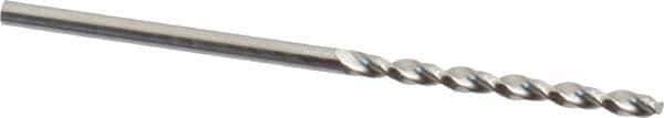 Guhring - #48 130° High Speed Steel Jobber Drill - Bright Finish, Right Hand Cut, Parabolic Flute, Straight Shank, 1-15/16" OAL, Standard Point - Apex Tool & Supply