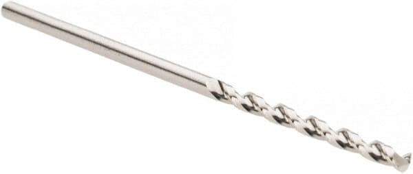Guhring - #52 130° High Speed Steel Jobber Drill - Bright Finish, Right Hand Cut, Parabolic Flute, Straight Shank, 1-11/16" OAL, Standard Point - Apex Tool & Supply