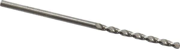 Guhring - 1/16" 130° High Speed Steel Jobber Drill - Bright Finish, Right Hand Cut, Parabolic Flute, Straight Shank, 1-11/16" OAL, Standard Point - Apex Tool & Supply