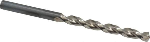 Guhring - Letter D 130° High Speed Steel Jobber Drill - Bright Finish, Right Hand Cut, Parabolic Flute, Straight Shank, 3-31/32" OAL, Standard Point - Apex Tool & Supply