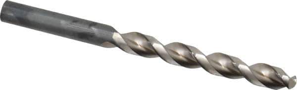 Guhring - Letter U 130° High Speed Steel Jobber Drill - Bright Finish, Right Hand Cut, Parabolic Flute, Straight Shank, 4-29/32" OAL, Standard Point - Apex Tool & Supply