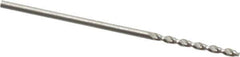 Guhring - 1.15mm 130° High Speed Steel Jobber Drill - Bright Finish, Right Hand Cut, Parabolic Flute, Straight Shank, 1-27/64" OAL, Standard Point - Apex Tool & Supply
