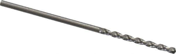 Guhring - 1.3mm 130° High Speed Steel Jobber Drill - Bright Finish, Right Hand Cut, Parabolic Flute, Straight Shank, 1-1/2" OAL, Standard Point - Apex Tool & Supply