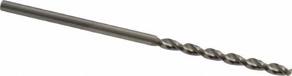 Guhring - 1.67mm 130° High Speed Steel Jobber Drill - Bright Finish, Right Hand Cut, Parabolic Flute, Straight Shank, 1-11/16" OAL, Standard Point - Apex Tool & Supply