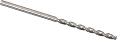 Guhring - 2.1mm 130° High Speed Steel Jobber Drill - Bright Finish, Right Hand Cut, Parabolic Flute, Straight Shank, 1-59/64" OAL, Standard Point - Apex Tool & Supply