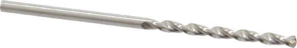Guhring - 2.15mm 130° High Speed Steel Jobber Drill - Bright Finish, Right Hand Cut, Parabolic Flute, Straight Shank, 2-3/32" OAL, Standard Point - Apex Tool & Supply