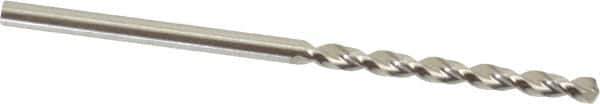 Guhring - 2.35mm 130° High Speed Steel Jobber Drill - Bright Finish, Right Hand Cut, Parabolic Flute, Straight Shank, 2-3/32" OAL, Standard Point - Apex Tool & Supply