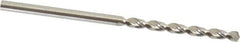 Guhring - 2.35mm 130° High Speed Steel Jobber Drill - Bright Finish, Right Hand Cut, Parabolic Flute, Straight Shank, 2-3/32" OAL, Standard Point - Apex Tool & Supply