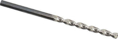 Guhring - 3.4mm 130° High Speed Steel Jobber Drill - Bright Finish, Right Hand Cut, Parabolic Flute, Straight Shank, 2-3/4" OAL, Standard Point - Apex Tool & Supply