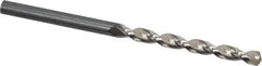 Guhring - 4.1mm 130° High Speed Steel Jobber Drill - Bright Finish, Right Hand Cut, Parabolic Flute, Straight Shank, 2-61/64" OAL, Standard Point - Apex Tool & Supply