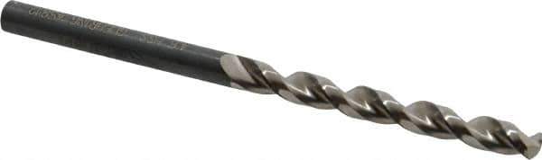 Guhring - 4.6mm 130° High Speed Steel Jobber Drill - Bright Finish, Right Hand Cut, Parabolic Flute, Straight Shank, 3-5/32" OAL, Standard Point - Apex Tool & Supply