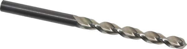 Guhring - 5.9mm 130° High Speed Steel Jobber Drill - Bright Finish, Right Hand Cut, Parabolic Flute, Straight Shank, 93mm OAL, Standard Point - Apex Tool & Supply