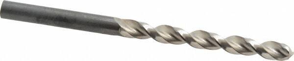 Guhring - 6mm 130° High Speed Steel Jobber Drill - Bright Finish, Right Hand Cut, Parabolic Flute, Straight Shank, 93mm OAL, Standard Point - Apex Tool & Supply