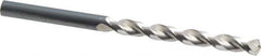 Guhring - 6.3mm 130° High Speed Steel Jobber Drill - Bright Finish, Right Hand Cut, Parabolic Flute, Straight Shank, 3-31/32" OAL, Standard Point - Apex Tool & Supply