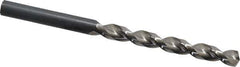 Guhring - 6.6mm 130° High Speed Steel Jobber Drill - Bright Finish, Right Hand Cut, Parabolic Flute, Straight Shank, 3-31/32" OAL, Standard Point - Apex Tool & Supply