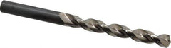 Guhring - 9.2mm 130° High Speed Steel Jobber Drill - Bright Finish, Right Hand Cut, Parabolic Flute, Straight Shank, 4-59/64" OAL, Standard Point - Apex Tool & Supply