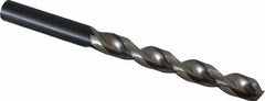 Guhring - 11mm 130° High Speed Steel Jobber Drill - Bright Finish, Right Hand Cut, Parabolic Flute, Straight Shank, 5-19/32" OAL, Standard Point - Apex Tool & Supply