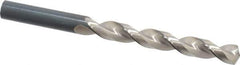 Guhring - 12mm 130° High Speed Steel Jobber Drill - Bright Finish, Right Hand Cut, Parabolic Flute, Straight Shank, 5-15/16" OAL, Standard Point - Apex Tool & Supply
