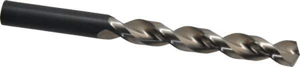 Guhring - 13mm 130° High Speed Steel Jobber Drill - Bright Finish, Right Hand Cut, Parabolic Flute, Straight Shank, 5-15/16" OAL, Standard Point - Apex Tool & Supply