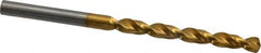 Guhring - #3 130° High Speed Steel Jobber Drill - TiN Finish, Right Hand Cut, Parabolic Flute, Straight Shank, 3-21/32" OAL, Standard Point - Apex Tool & Supply