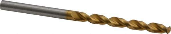 Guhring - #13 130° High Speed Steel Jobber Drill - TiN Finish, Right Hand Cut, Parabolic Flute, Straight Shank, 3-5/32" OAL, Standard Point - Apex Tool & Supply
