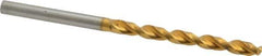 Guhring - #18 130° High Speed Steel Jobber Drill - TiN Finish, Right Hand Cut, Parabolic Flute, Straight Shank, 3-5/32" OAL, Standard Point - Apex Tool & Supply