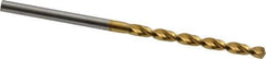 Guhring - #36 130° High Speed Steel Jobber Drill - TiN Finish, Right Hand Cut, Parabolic Flute, Straight Shank, 2-13/32" OAL, Standard Point - Apex Tool & Supply