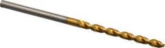 Guhring - #38 130° High Speed Steel Jobber Drill - TiN Finish, Right Hand Cut, Parabolic Flute, Straight Shank, 2-1/4" OAL, Standard Point - Apex Tool & Supply