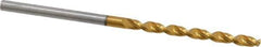 Guhring - #40 130° High Speed Steel Jobber Drill - TiN Finish, Right Hand Cut, Parabolic Flute, Straight Shank, 2-1/4" OAL, Standard Point - Apex Tool & Supply