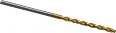 Guhring - #52 130° High Speed Steel Jobber Drill - TiN Finish, Right Hand Cut, Parabolic Flute, Straight Shank, 1-11/16" OAL, Standard Point - Apex Tool & Supply