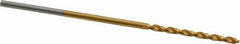 Guhring - #58 130° High Speed Steel Jobber Drill - TiN Finish, Right Hand Cut, Parabolic Flute, Straight Shank, 1-7/16" OAL, Standard Point - Apex Tool & Supply