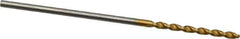 Guhring - #59 130° High Speed Steel Jobber Drill - TiN Finish, Right Hand Cut, Parabolic Flute, Straight Shank, 34mm OAL, Standard Point - Apex Tool & Supply