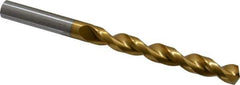 Guhring - 25/64" 130° High Speed Steel Jobber Drill - TiN Finish, Right Hand Cut, Parabolic Flute, Straight Shank, 5-1/4" OAL, Standard Point - Apex Tool & Supply