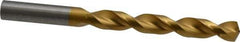 Guhring - 17/32" 130° High Speed Steel Jobber Drill - TiN Finish, Right Hand Cut, Parabolic Flute, Straight Shank, 6-5/16" OAL, Standard Point - Apex Tool & Supply