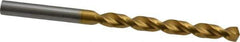 Guhring - Letter I 130° High Speed Steel Jobber Drill - TiN Finish, Right Hand Cut, Parabolic Flute, Straight Shank, 4-9/32" OAL, Standard Point - Apex Tool & Supply