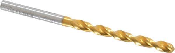 Guhring - #11 130° Cobalt Jobber Drill - TiN Finish, Right Hand Cut, Parabolic Flute, Straight Shank, 3-3/8" OAL, Standard Point - Apex Tool & Supply