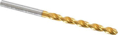 Guhring - #11 130° Cobalt Jobber Drill - TiN Finish, Right Hand Cut, Parabolic Flute, Straight Shank, 3-3/8" OAL, Standard Point - Apex Tool & Supply
