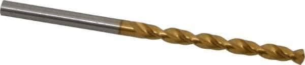 Guhring - #24 130° Cobalt Jobber Drill - TiN Finish, Right Hand Cut, Parabolic Flute, Straight Shank, 2-15/16" OAL, Standard Point - Apex Tool & Supply