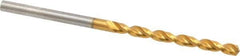 Guhring - #31 130° Cobalt Jobber Drill - TiN Finish, Right Hand Cut, Parabolic Flute, Straight Shank, 2-9/16" OAL, Standard Point - Apex Tool & Supply