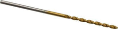 Guhring - 3/64" 130° Cobalt Jobber Drill - TiN Finish, Right Hand Cut, Parabolic Flute, Straight Shank, 1-1/2" OAL, Standard Point - Apex Tool & Supply