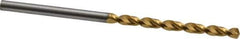 Guhring - 7/64" 130° Cobalt Jobber Drill - TiN Finish, Right Hand Cut, Parabolic Flute, Straight Shank, 2-13/32" OAL, Standard Point - Apex Tool & Supply