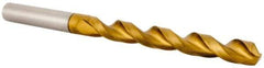 Guhring - 11/32" 130° Cobalt Jobber Drill - TiN Finish, Right Hand Cut, Parabolic Flute, Straight Shank, 4-29/32" OAL, Standard Point - Apex Tool & Supply
