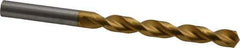 Guhring - 3/8" 130° Cobalt Jobber Drill - TiN Finish, Right Hand Cut, Parabolic Flute, Straight Shank, 133mm OAL, Standard Point - Apex Tool & Supply